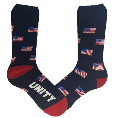 Unity Flag Unisex Crew Sock - Navy - John's Crazy Socks