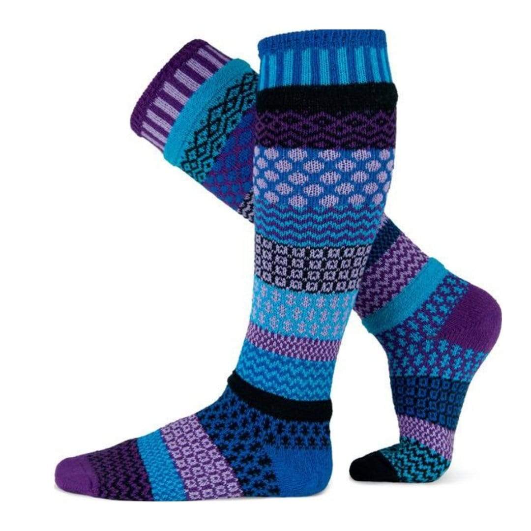 Raspberry Knee High Socks Large / Blue