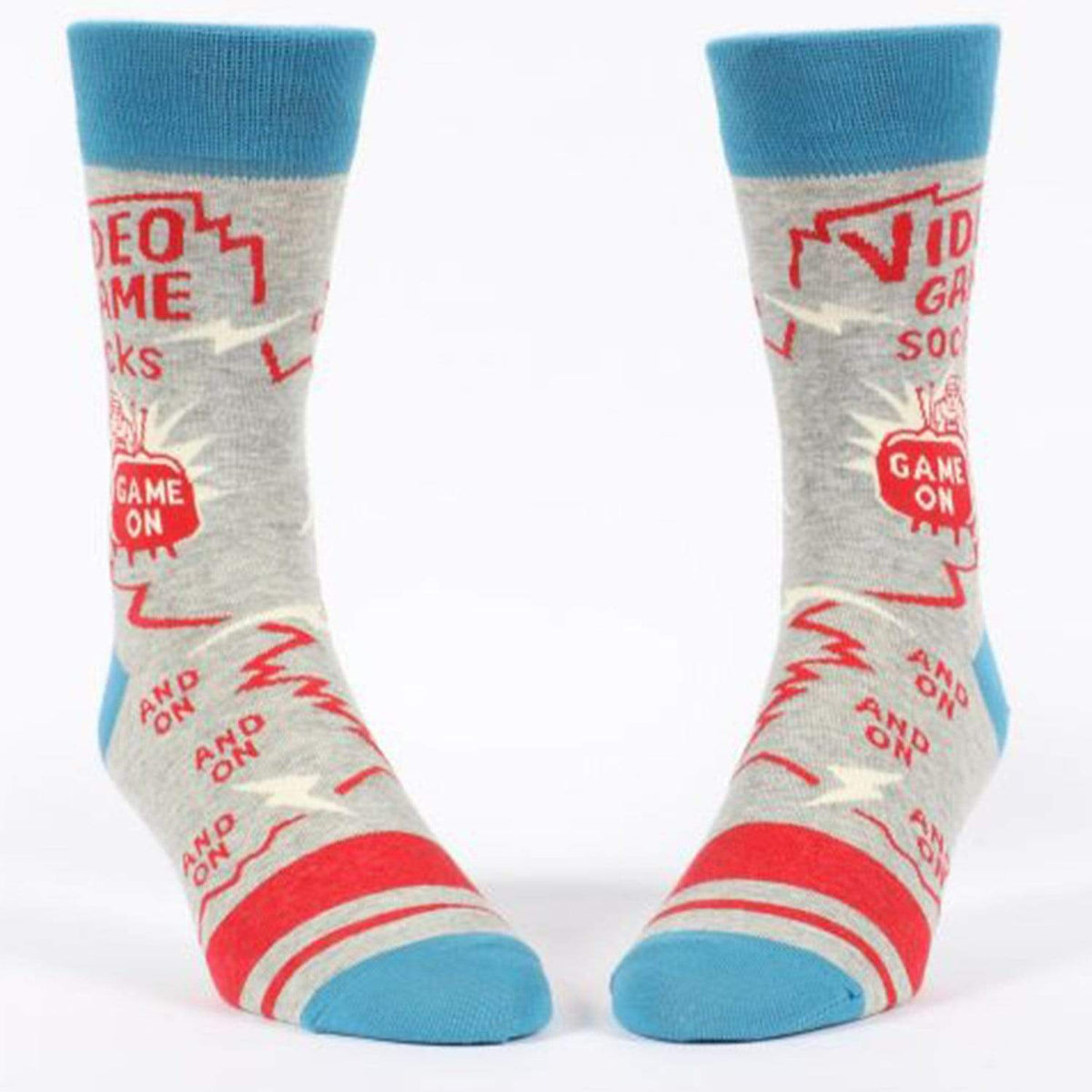 Video Game Socks Men’s Crew Sock gray