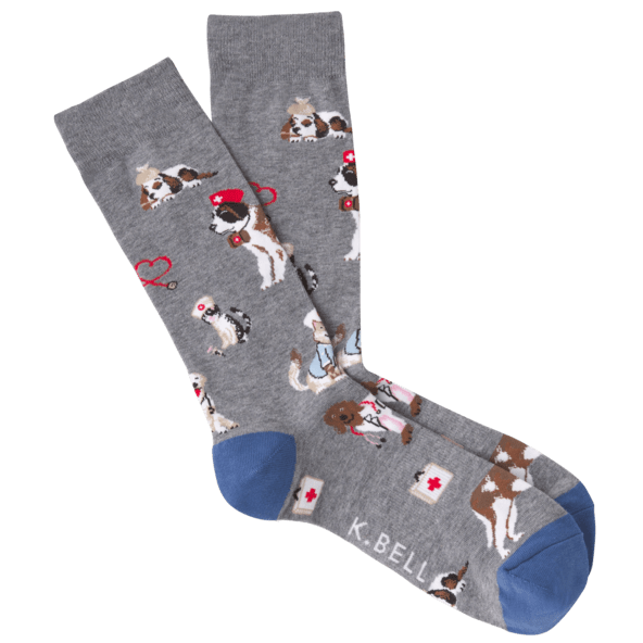 Veterinarian Men's Crew Socks Grey