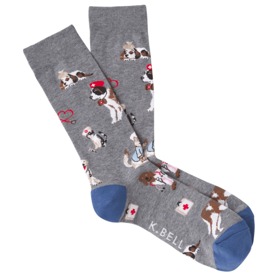 Veterinarian Men's Crew Socks Grey