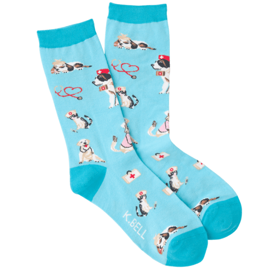 Veterinarian Women's Crew Socks Blue