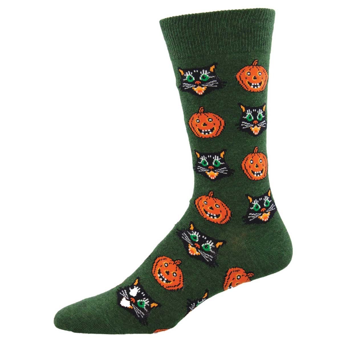 Vintage Halloween Men's Crew Sock Green