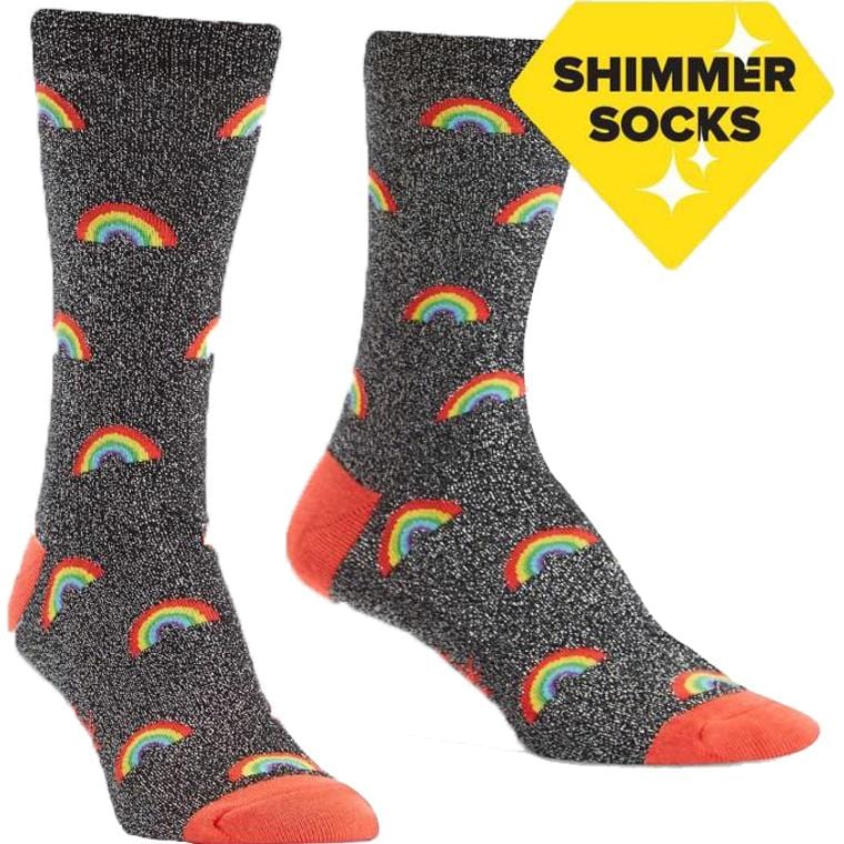 Glitter Over the Rainbow Socks Women&#39;s Crew Sock Women&#39;s / Black