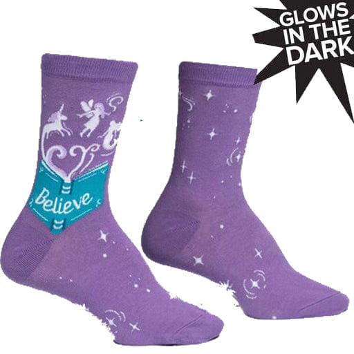 Neverending Story Women's Crew Socks Purple