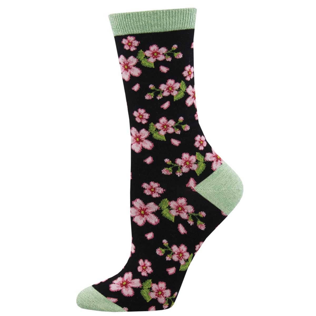 In Bloom Women&#39;s Crew Socks Black