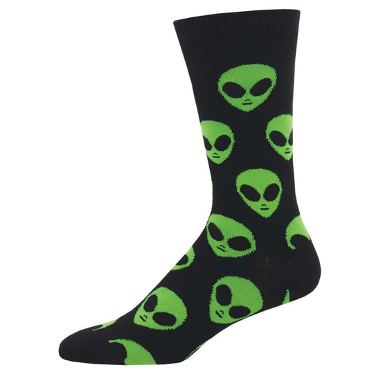 We Come In Peace Men's Crew Sock Black