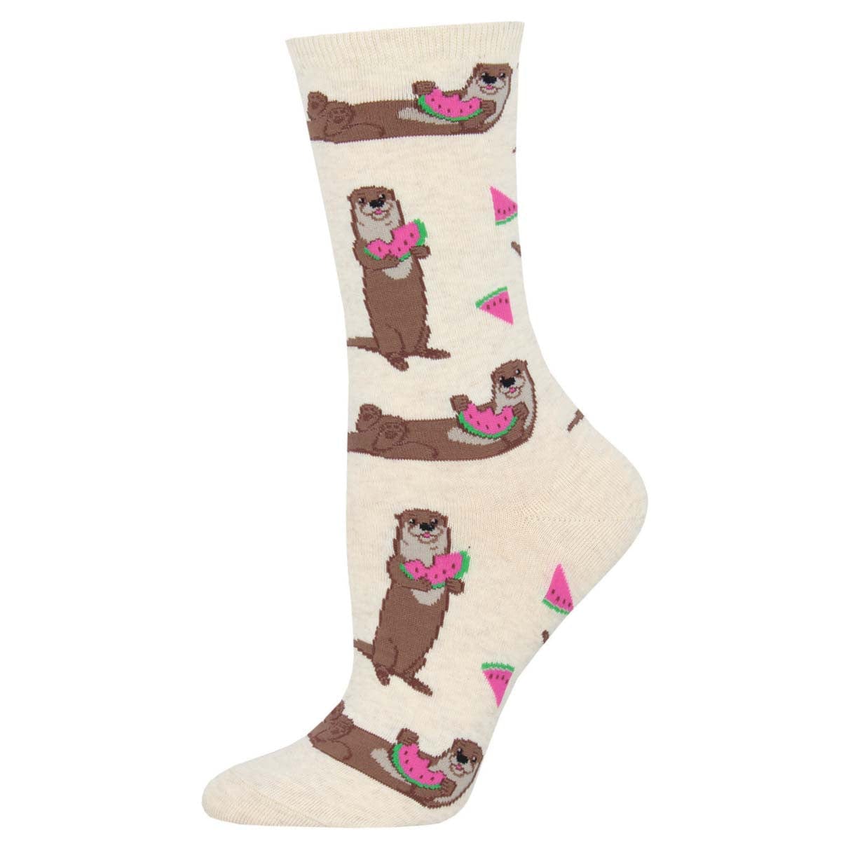 Ottermelon Women's Crew Socks Ivory