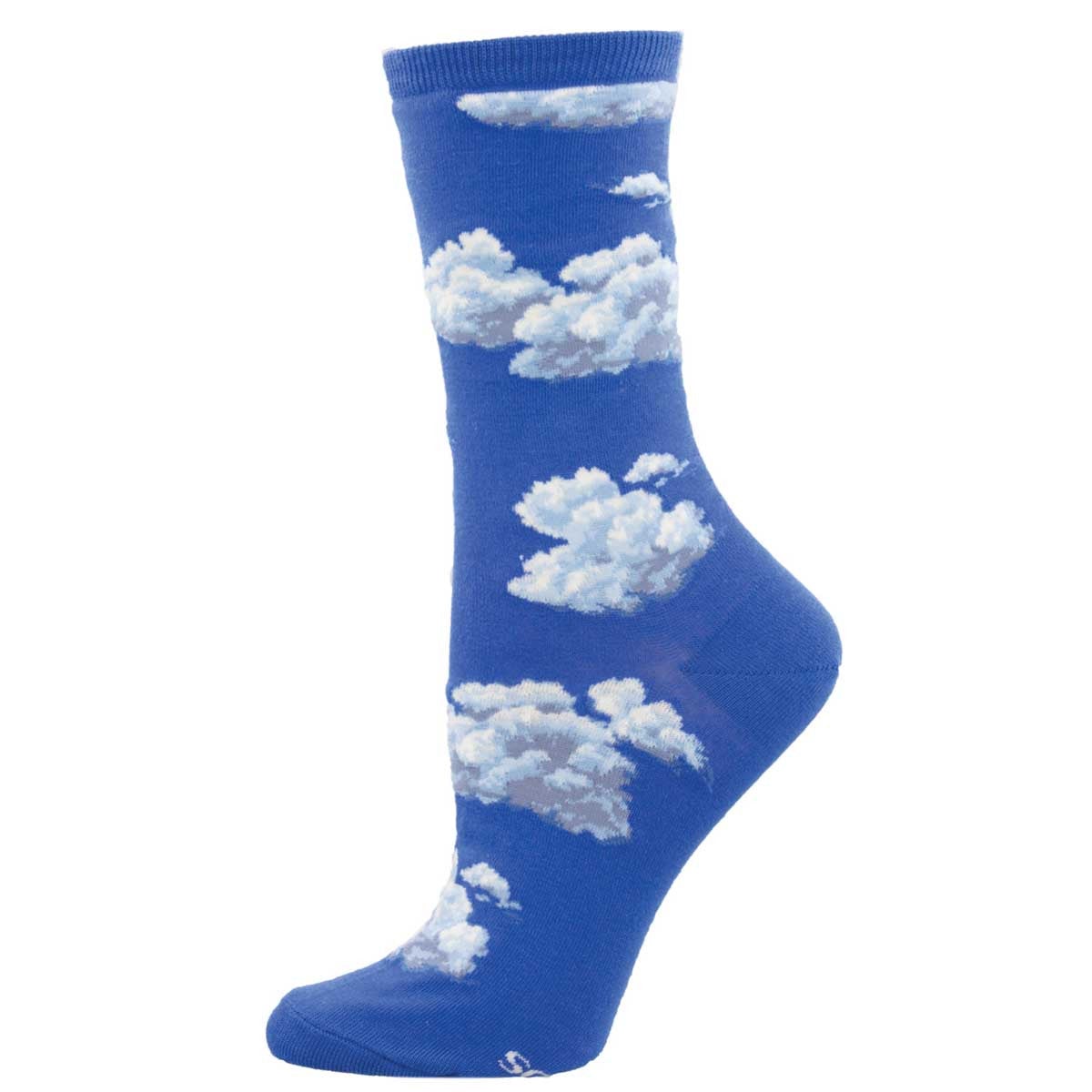 Slightly Cloudy Women&#39;s Crew Socks Blue