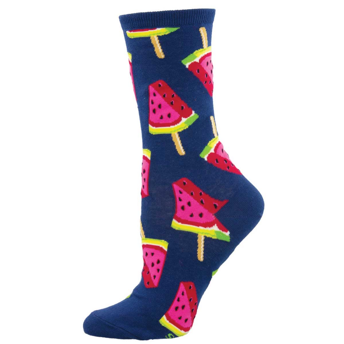 Watermelon Pops Women's Crew Socks Navy