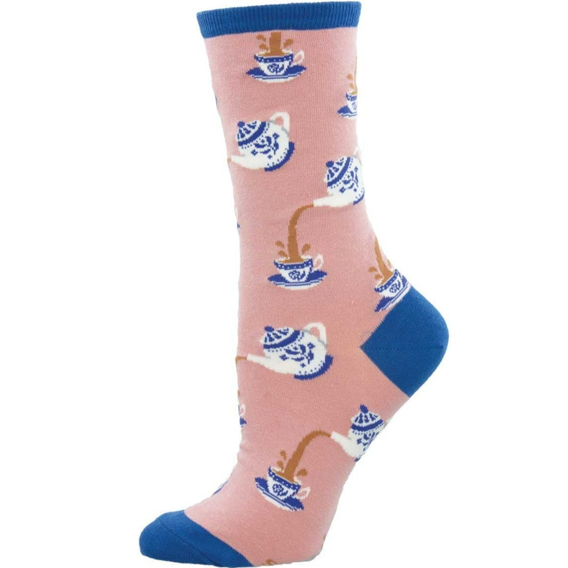 Spill The Tea Women's Crew Socks Pink