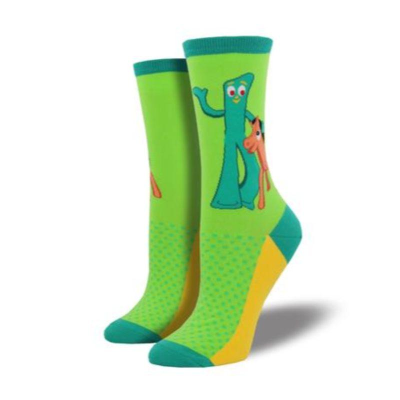Gumby and Pokey Socks Women&#39;s Crew Sock Green