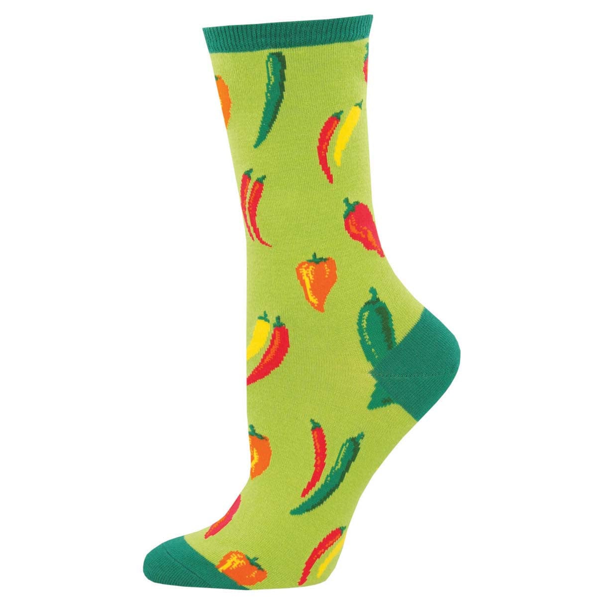 A Little Chili Women's Crew Socks Green