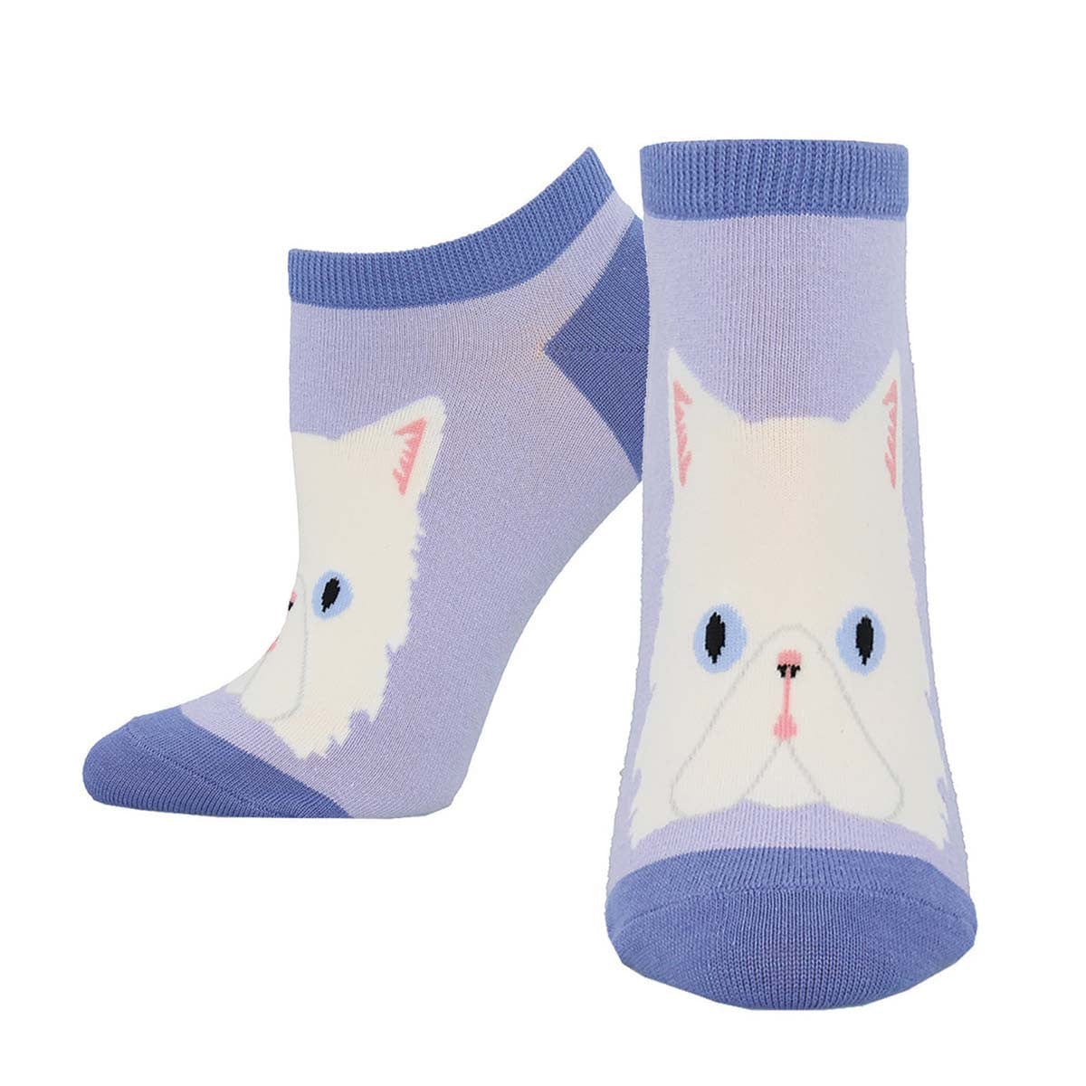 Purrfectly Persian Women&#39;s Ankle Socks Lavender