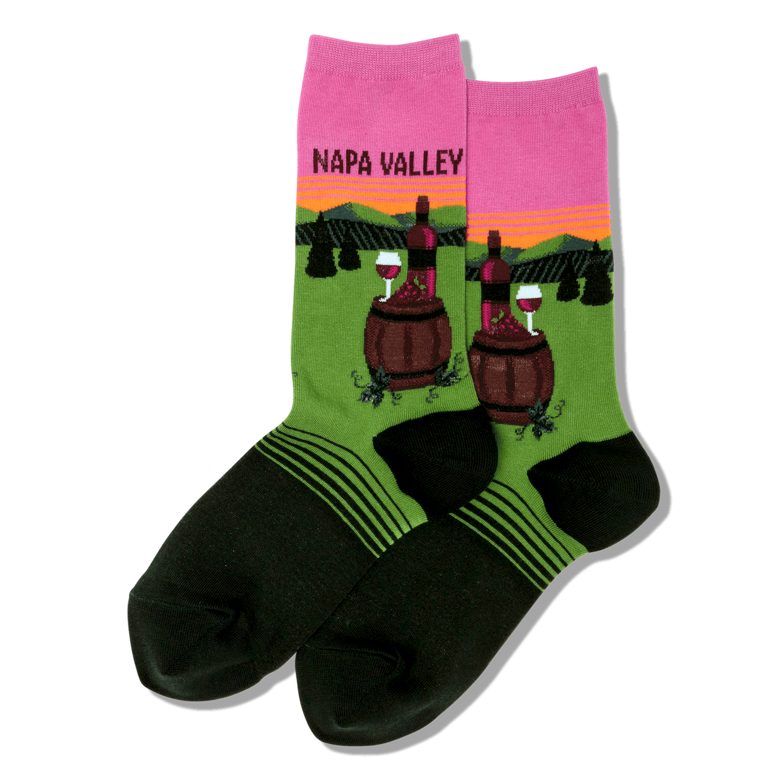 Napa Valley Women's Crew Sock Pink