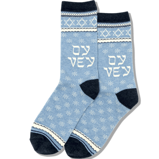 Oy Vey Women's Crew Socks Blue