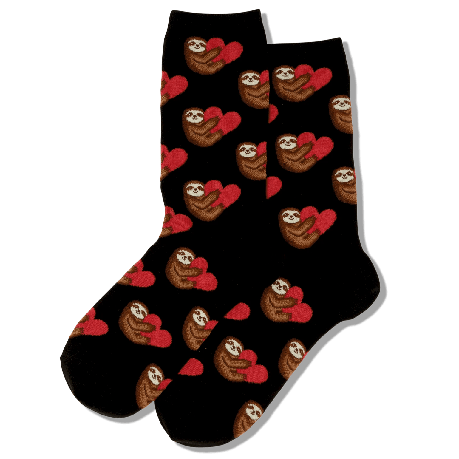 Sloth Love Women's Crew Socks Black