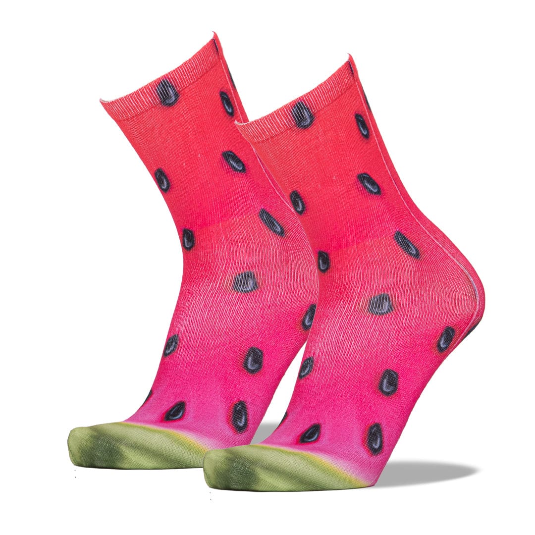 Watermelon Socks  Unisex Crew Sock Pink