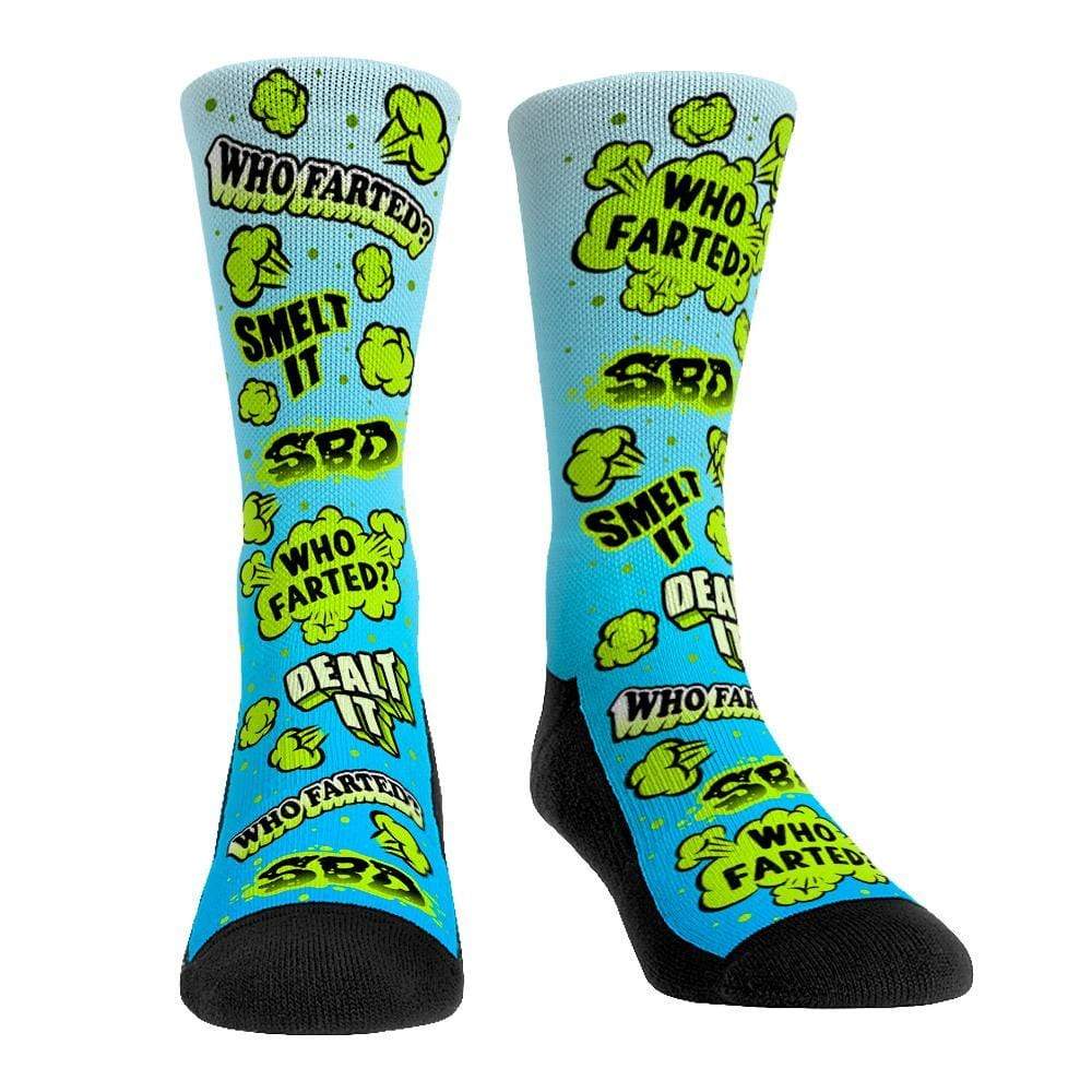 Who Farted Men's Crew Sock Green