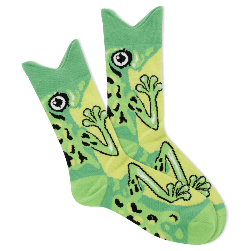 Wide Mouth Frog Women's Crew Sock Green