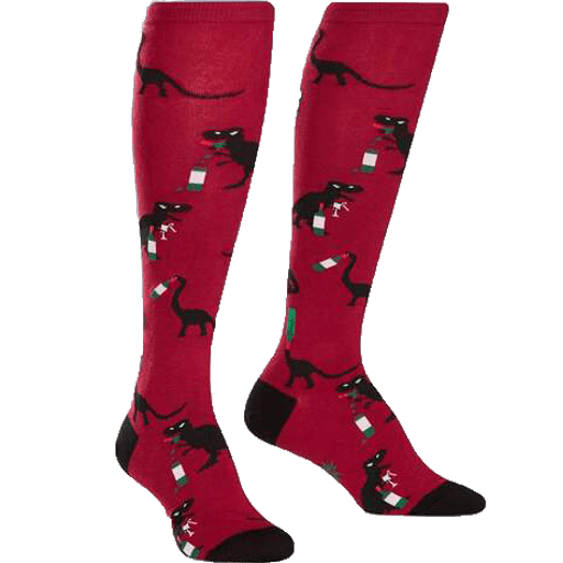 Winosaurus Women&#39;s Knee High Socks red