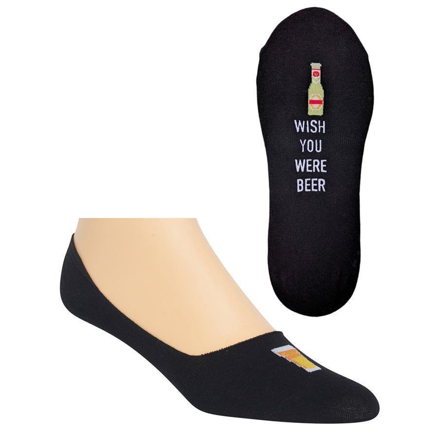 Wish You Were Beer Men's Liner Sock Black