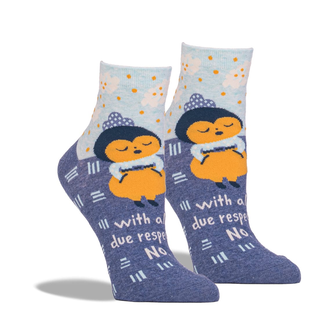With All Due Respect No Women's Ankle Sock Blue