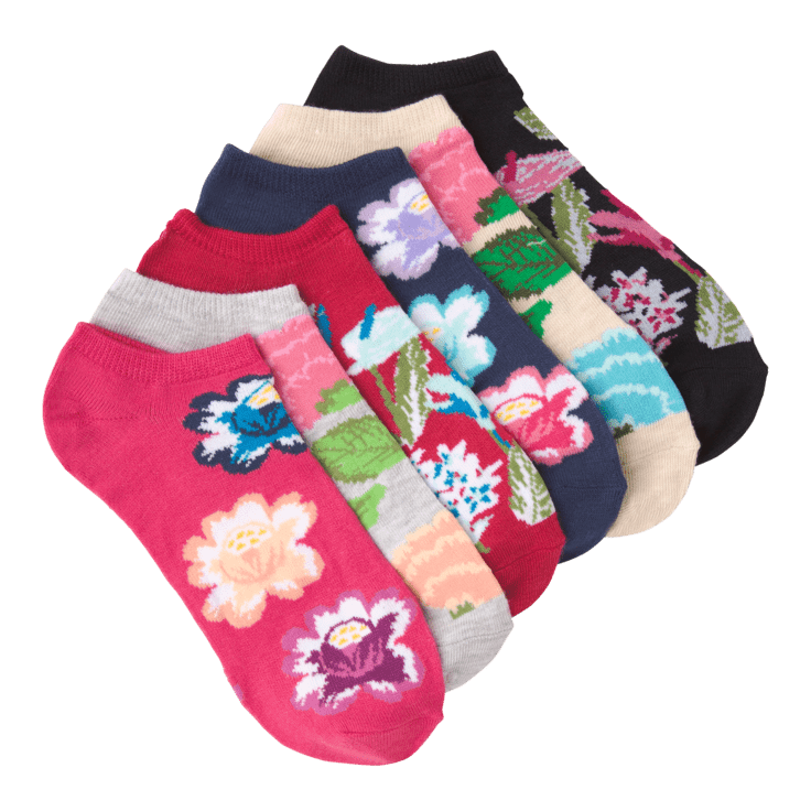 Botanical Florals Women&#39;s 6 Pair Pack Socks Multi