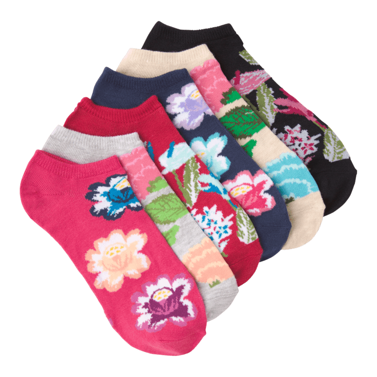 Botanical Florals Women's 6 Pair Pack Socks Multi