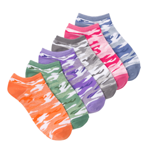 Women's Camo No Show 6 Pair Pack Multi / Camo