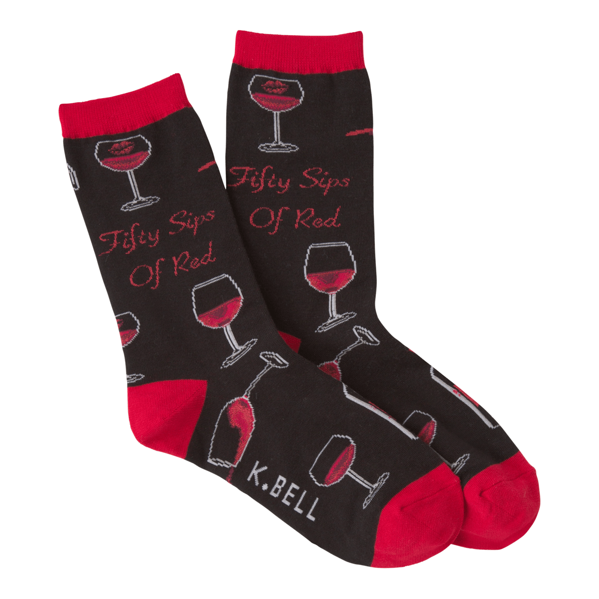 Fifty Sips Of Red Women&#39;s Crew Socks Black