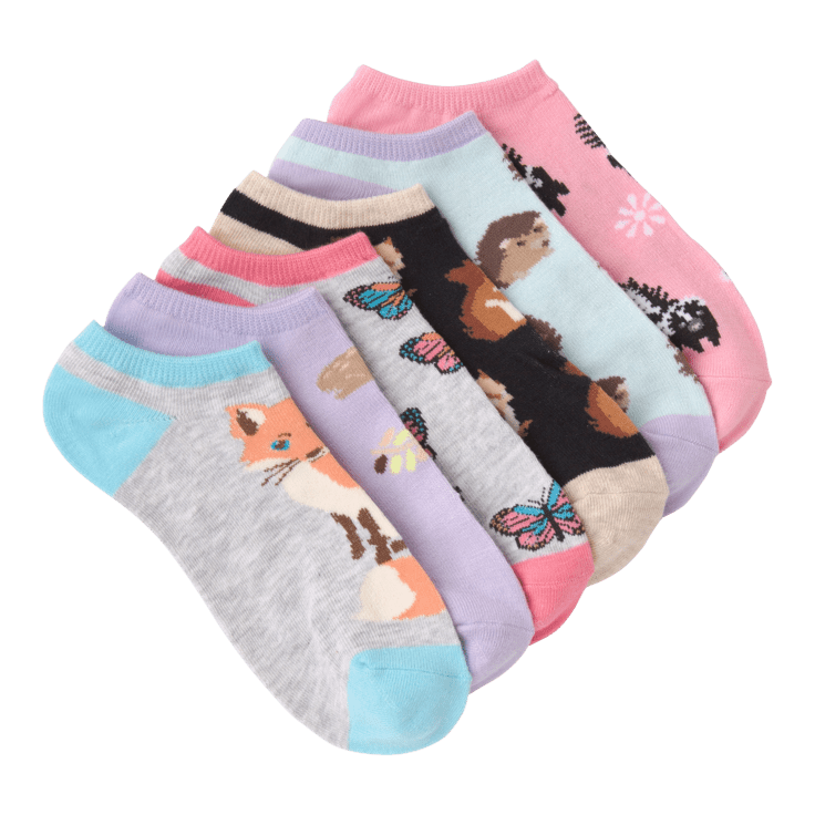 Forest Creatures Women&#39;s 6 Pair Pack Socks Pastels