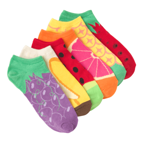 Women's Fruit No Show 6 Pair Pack Multi