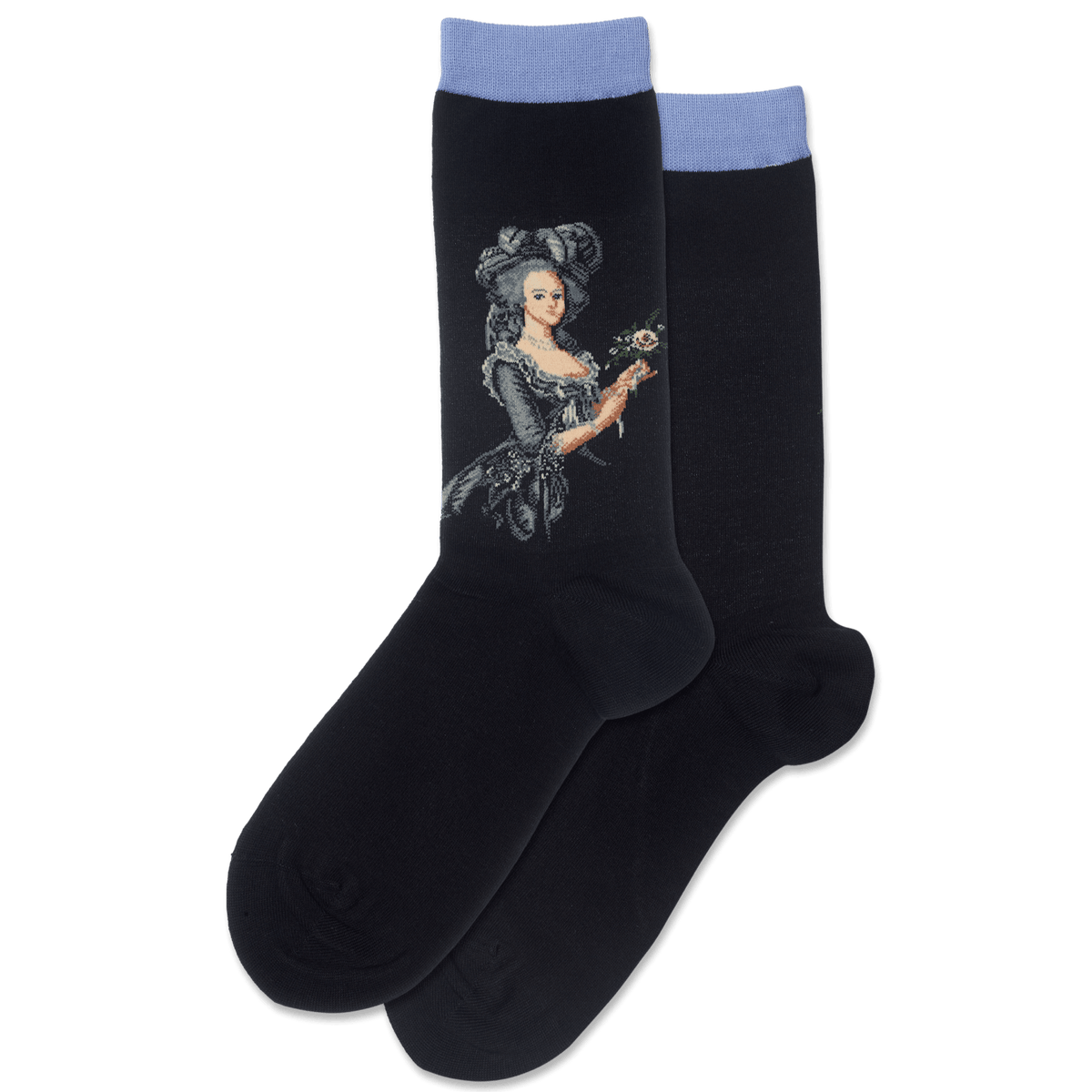 Women&#39;s Marie Antoinette Floral Crew Socks Periwinkle