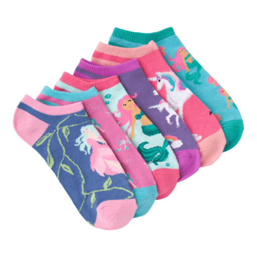Women&#39;s Mythical Creatures No Show Socks Six Pair Pack Pastels