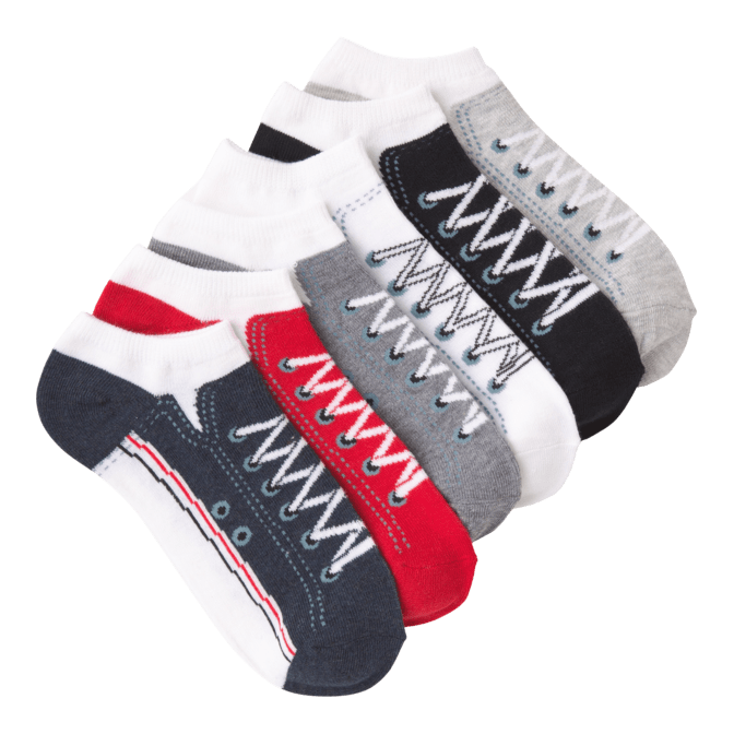 Women&#39;s Sneaker Ankle Sock Six Pair Pack red /white /black