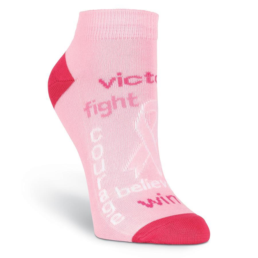 Pink Ribbon Socks Women&#39;s Ankle Sock PInk