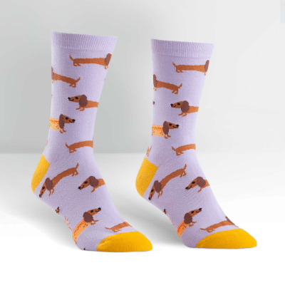 Hot Dogs Socks Women's Crew Sock Purple