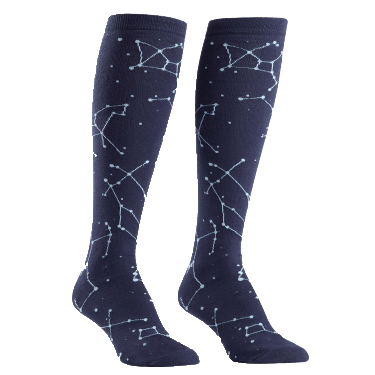 Constellation Women&#39;s Knee High Socks blue