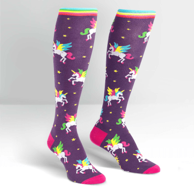 Winging It Socks Women&#39;s Knee High Sock Purple