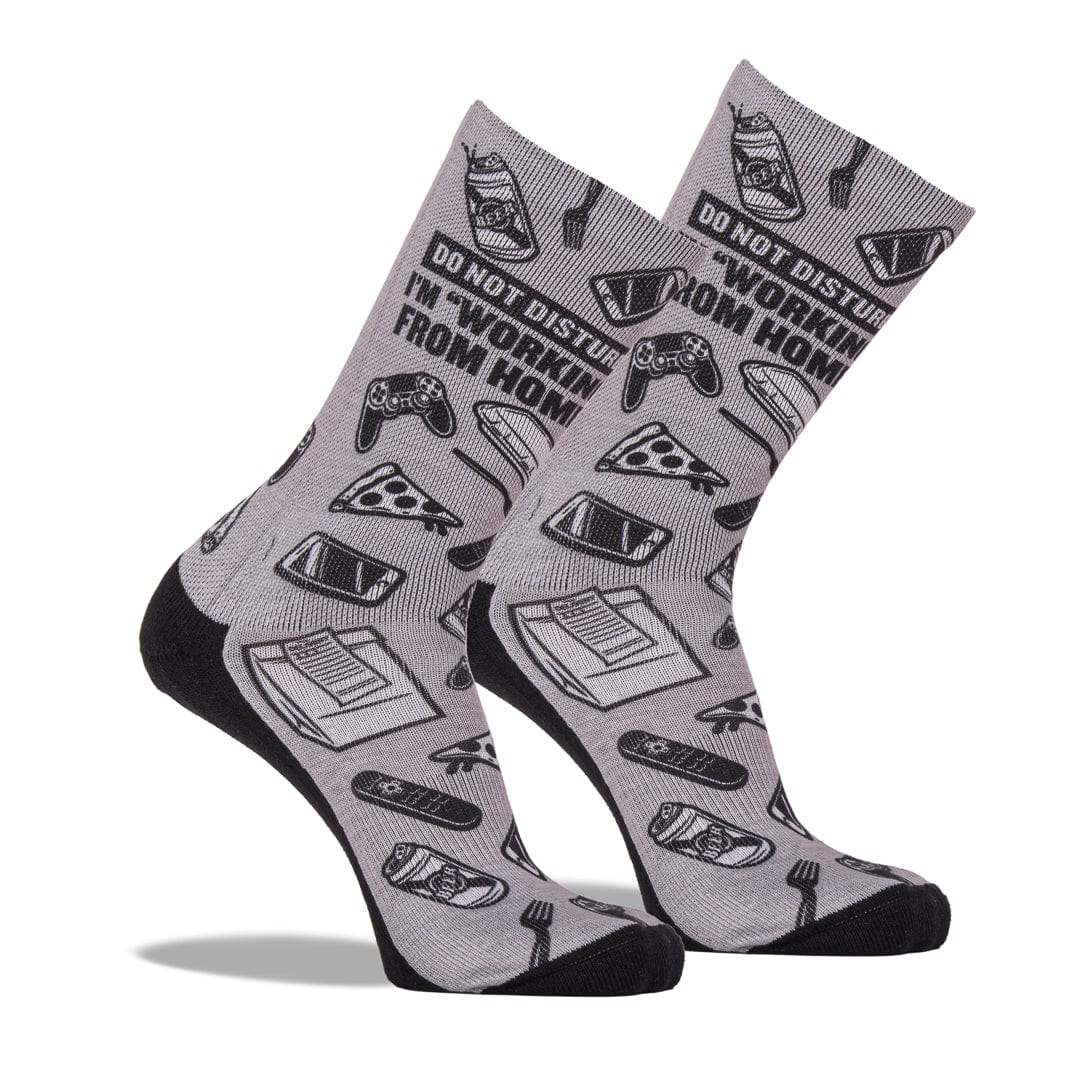 Working From Home Men's Crew Sock Grey