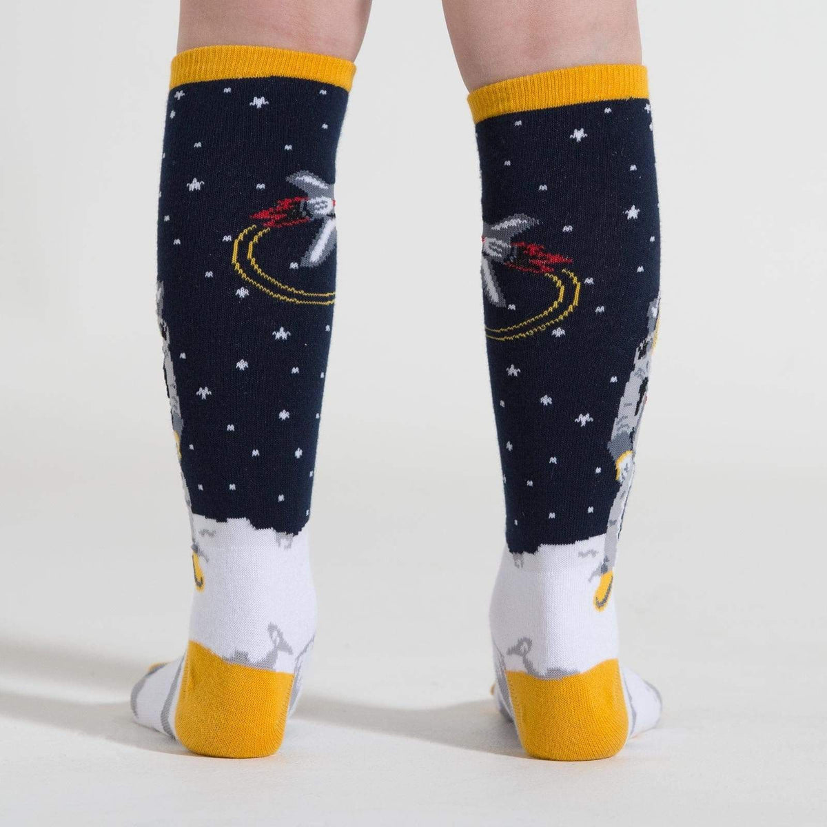 &quot;One Small Step &quot; Youth Knee High Sock blue