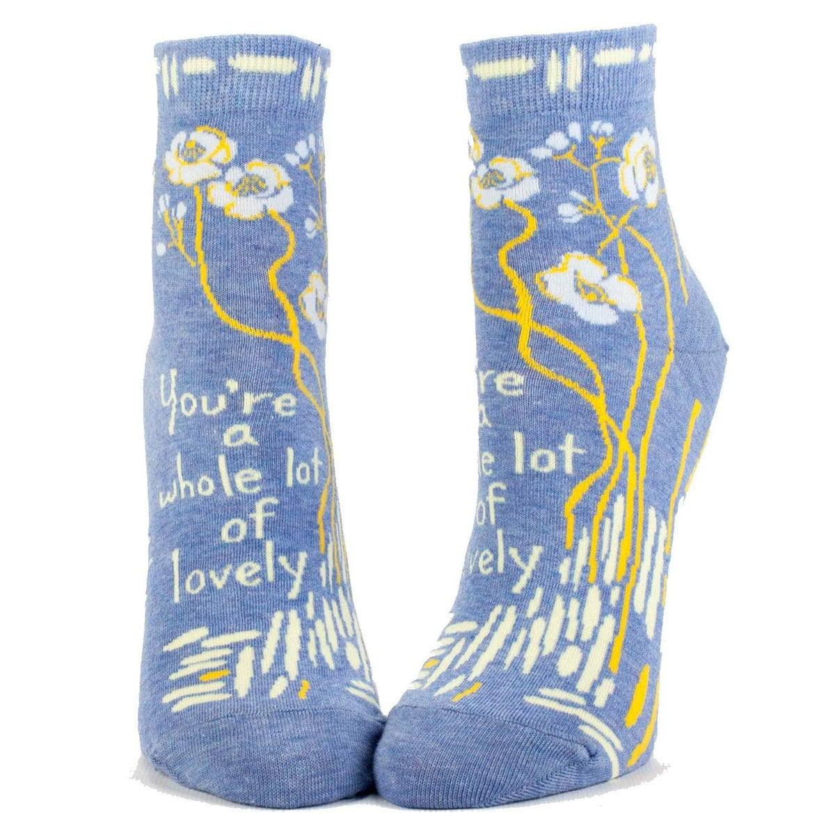 You&#39;re a Whole Lot of Lovely Socks - Women&#39;s Ankle Sock blue