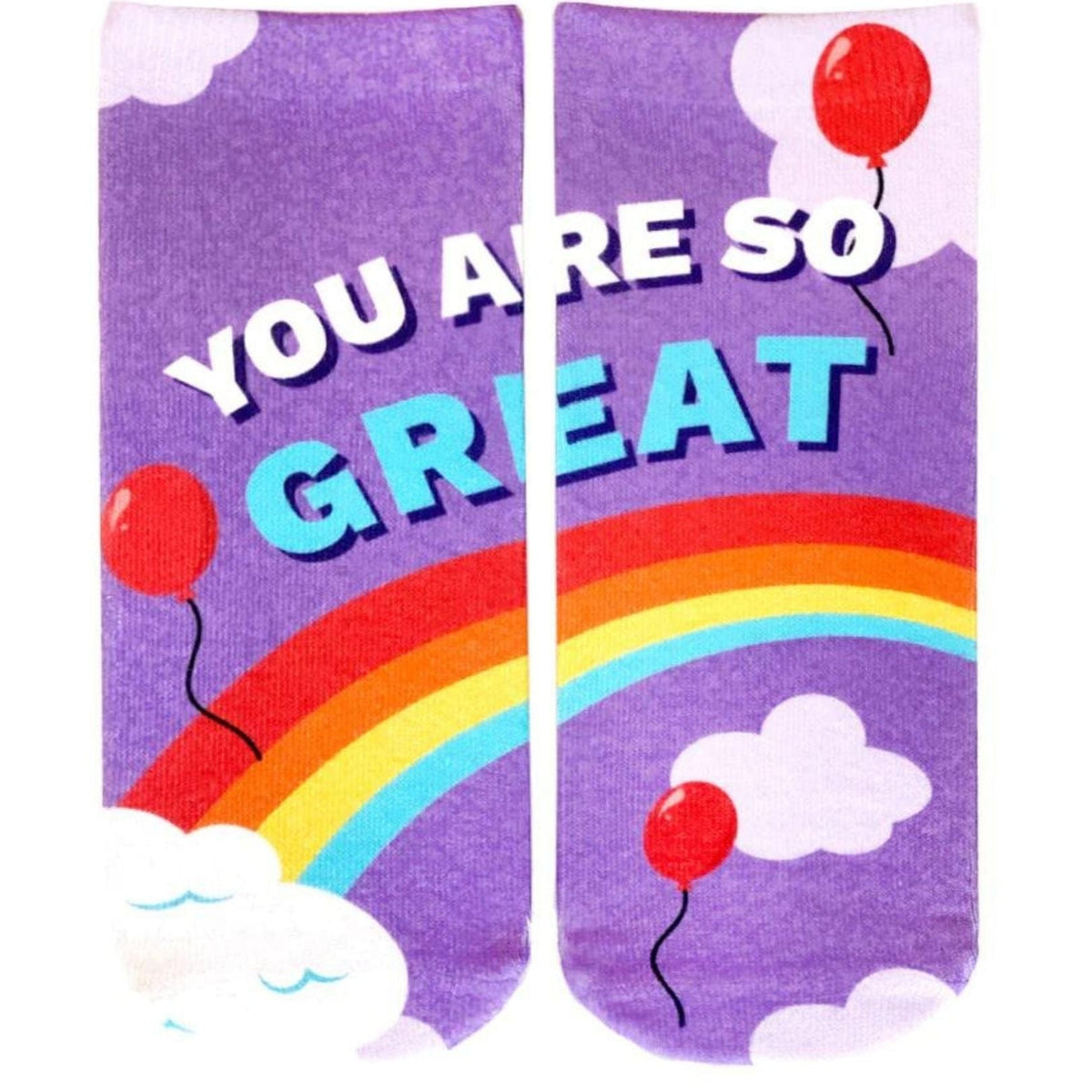 You Are Great Ankle Socks Purple