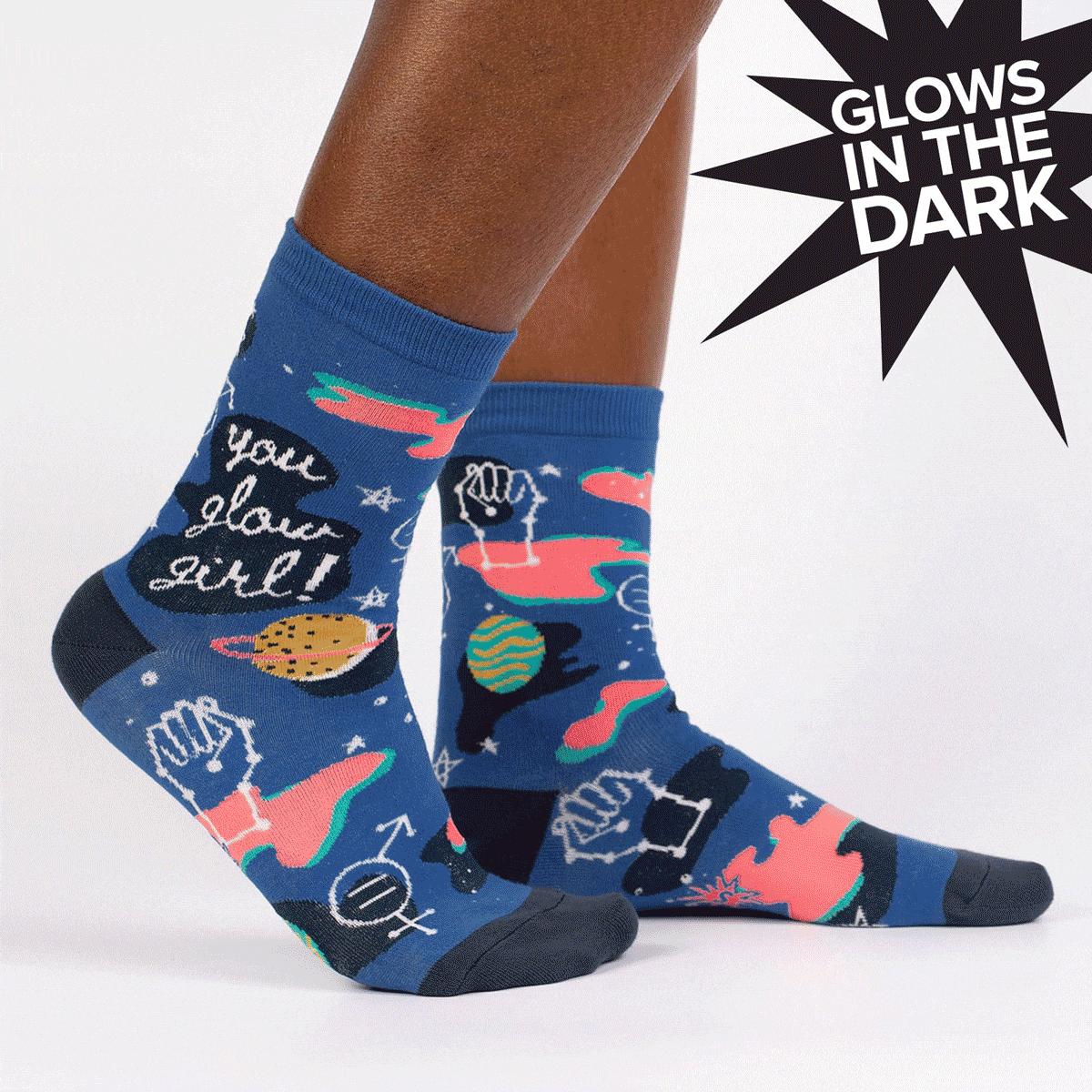 You Glow Girl Socks Women's Crew Sock