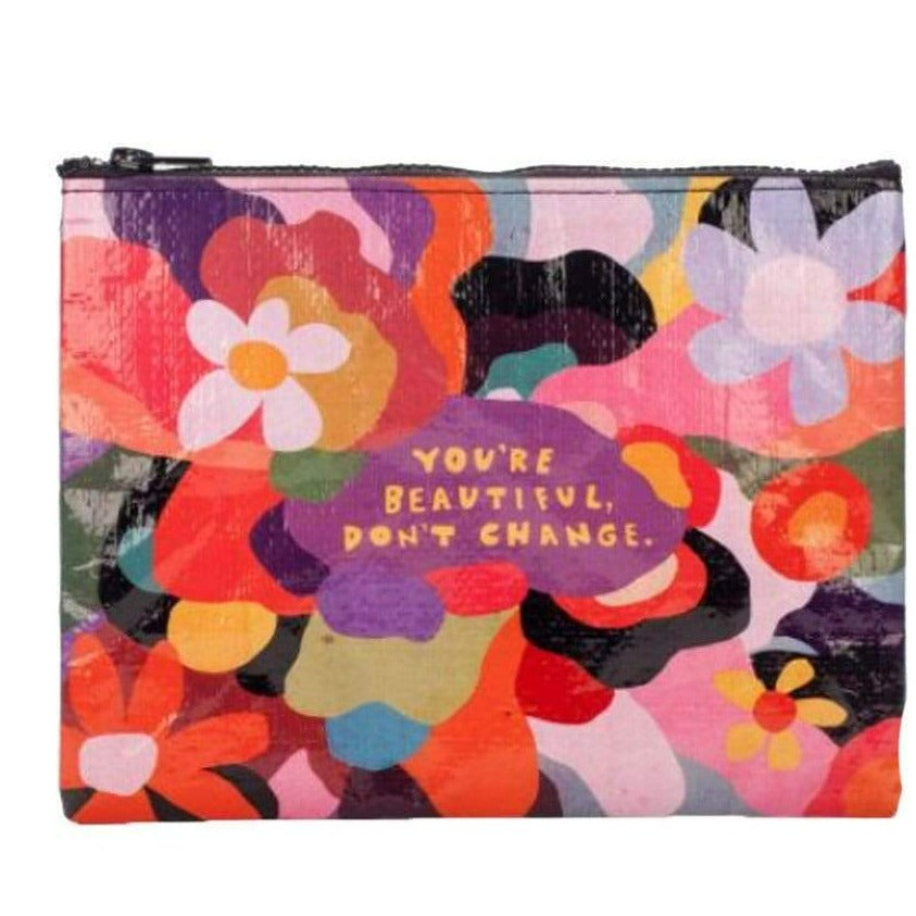 You're Beautiful Zipper Pouch Multi