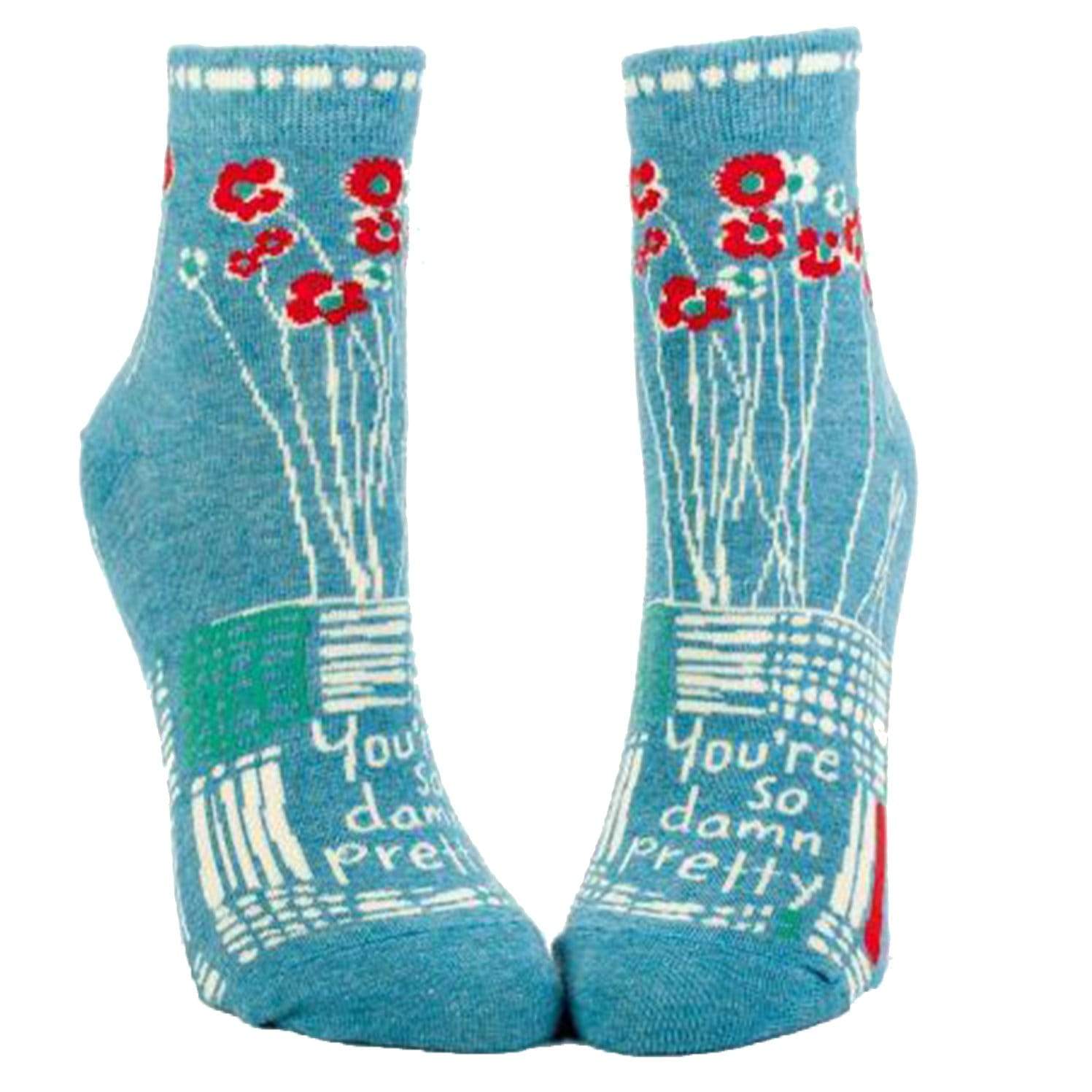 You're So Damn Pretty Socks - Women's Ankle Sock blue