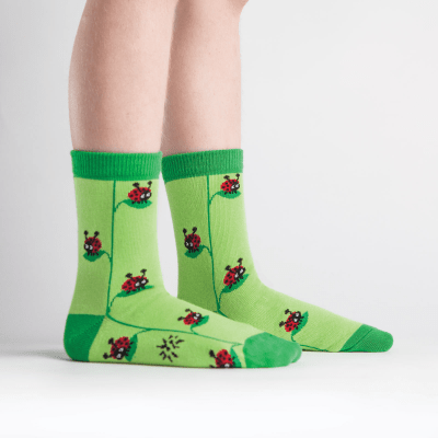 Ladybug Youth Crew Socks Green