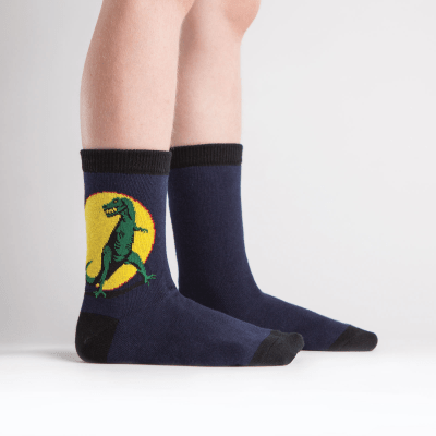 T-Rex Youth Crew Socks Ages 3-6 Blue
