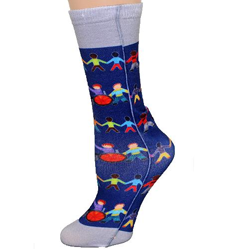 Ability Revolution Socks Unisex Crew Sock One Size Fits Most / Blue